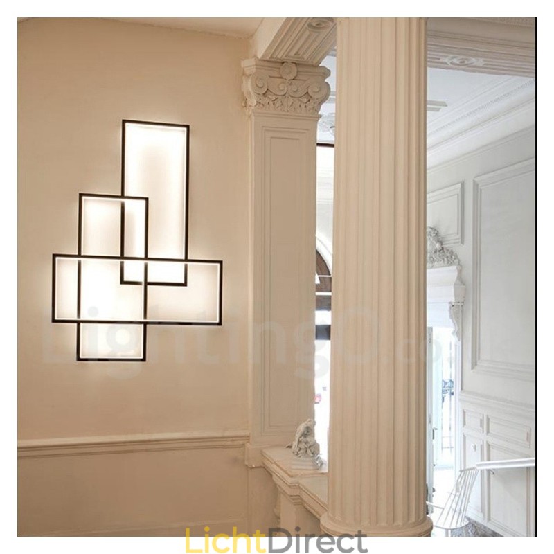Moderne eigentijdse aluminium schilderij plafondlamp inbouw wandlamp met afstandsbediening dimmer voor woonkamer slaapkamer
