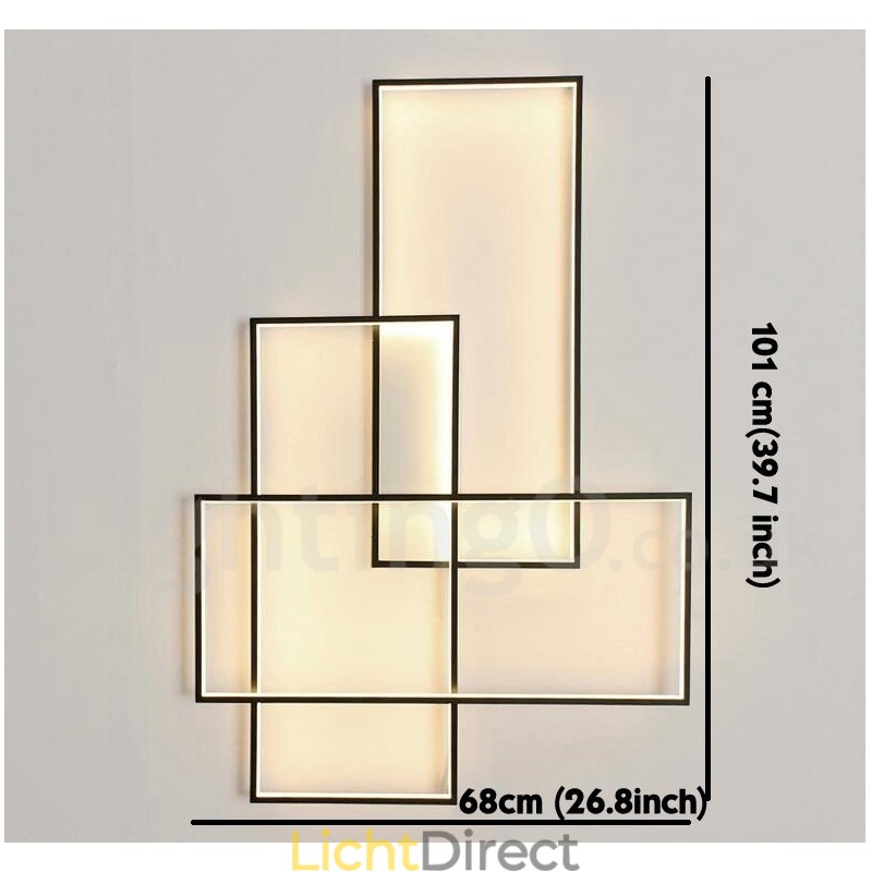 Moderne eigentijdse aluminium schilderij plafondlamp inbouw wandlamp met afstandsbediening dimmer voor woonkamer slaapkamer