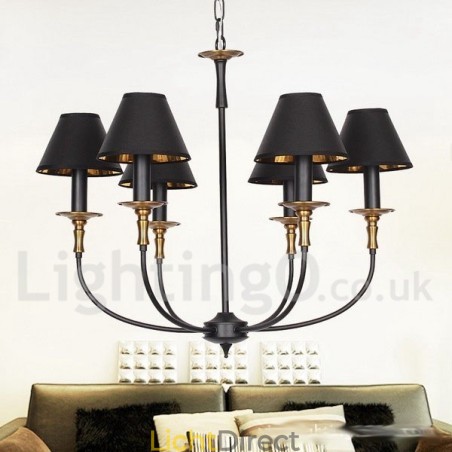 6-lichts rustieke retro eigentijdse kaars-stijl kroonluchter 6-lichts rustieke retro eigentijdse kaars-stijl kroonluchter