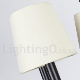 8-lichts retro, eigentijdse zwarte kaars-stijl kroonluchter