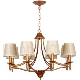 8-lichts rustieke retro mediterrane stijl kaars-stijl kroonluchter