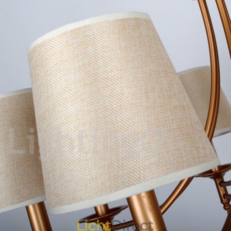 8-lichts rustieke retro mediterrane stijl kaars-stijl kroonluchter