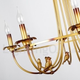 8-lichts rustieke retro kaars-stijl kroonluchter