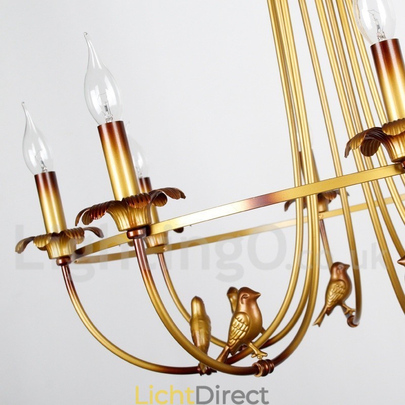 8-lichts rustieke retro kaars-stijl kroonluchter