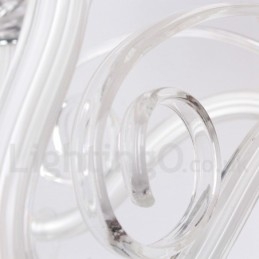 8-lichts witte, moderne K9-kristallen kaars-stijl kroonluchter