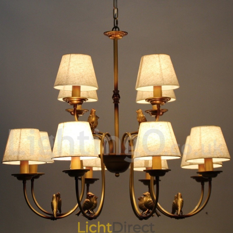 12 Lichts Moderne Hedendaagse Rustieke Retro Kaars Stijl Kroonluchter