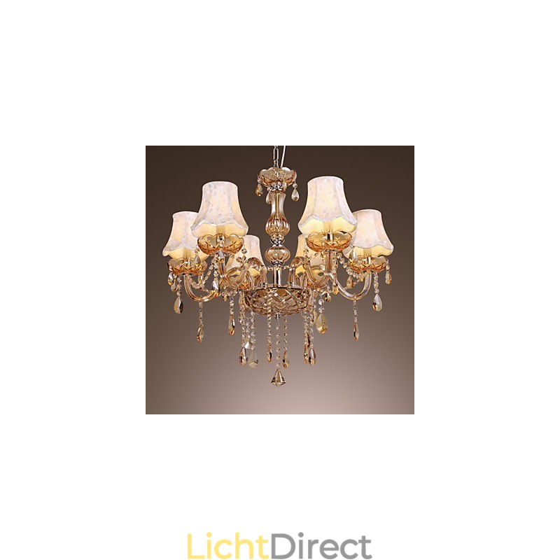 Europese stijl luxe 6-lichts kroonluchter met K9-kristal