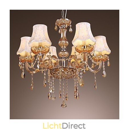 Europese stijl luxe 6-lichts kroonluchter met K9-kristal Europese stijl luxe 6-lichts kroonluchter met K9-kristal