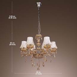 Europese stijl luxe 6-lichts kroonluchter met K9-kristal