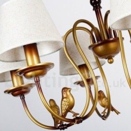 8-lichts moderne, eigentijdse, rustieke, retro kaarsvormige kroonluchter