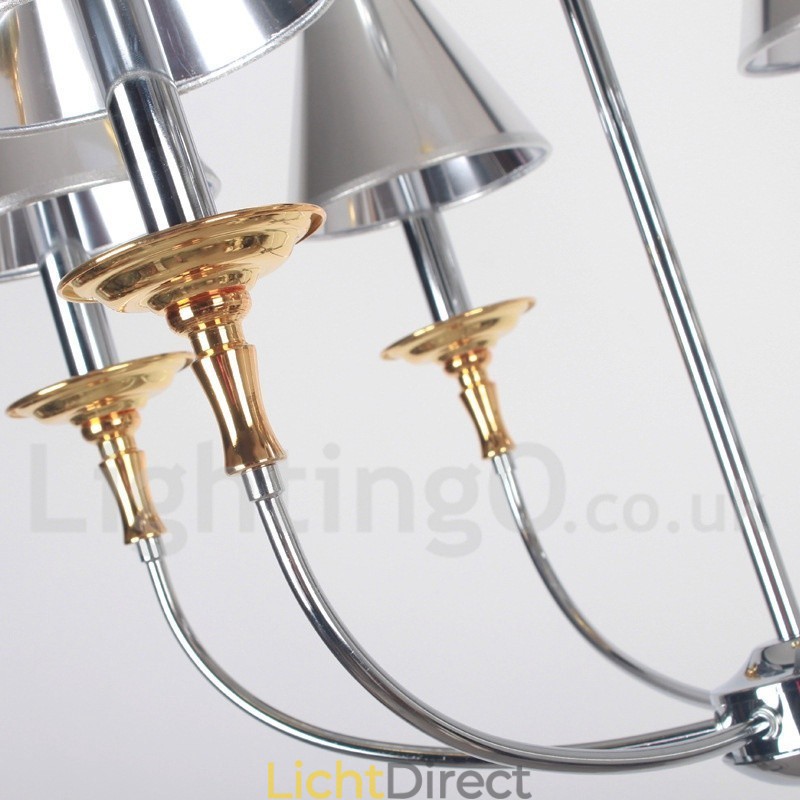 10 Lichts Moderne Hedendaagse Chrome Kaars Stijl Kroonluchter