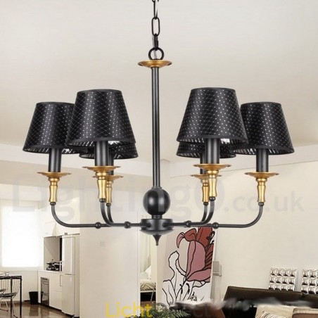 6-lichts retro rustieke kaars-stijl kroonluchter 6-lichts retro rustieke kaars-stijl kroonluchter