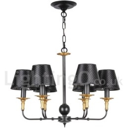 6-lichts retro rustieke kaars-stijl kroonluchter