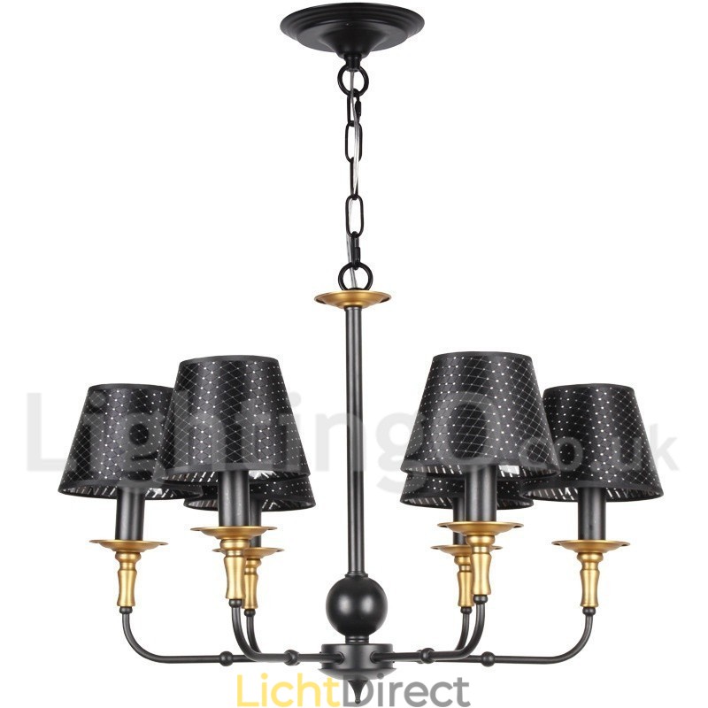 6-lichts retro rustieke kaars-stijl kroonluchter