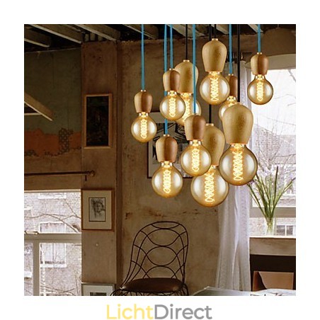 Kroonluchter Mini Stijl Modern Hedendaags Hout Bamboe Kroonluchter Mini Stijl Modern Hedendaags Hout Bamboe