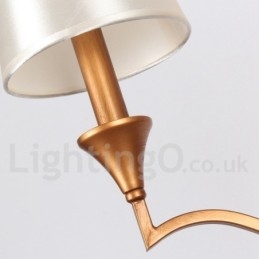 6-lichts kroonluchter in mediterrane stijl met kaarsen