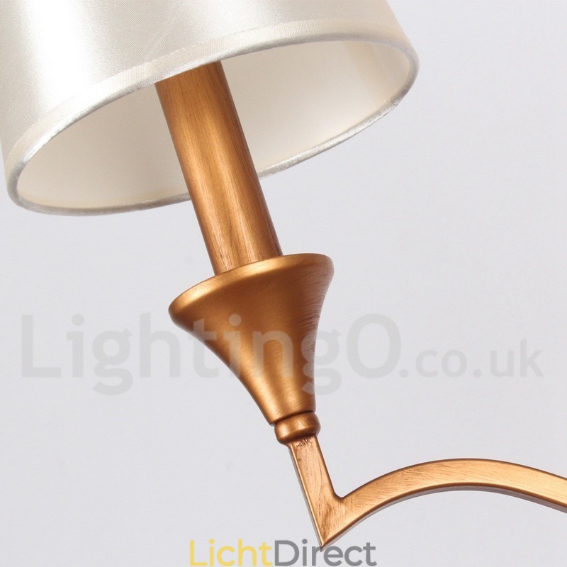 6-lichts kroonluchter in mediterrane stijl met kaarsen