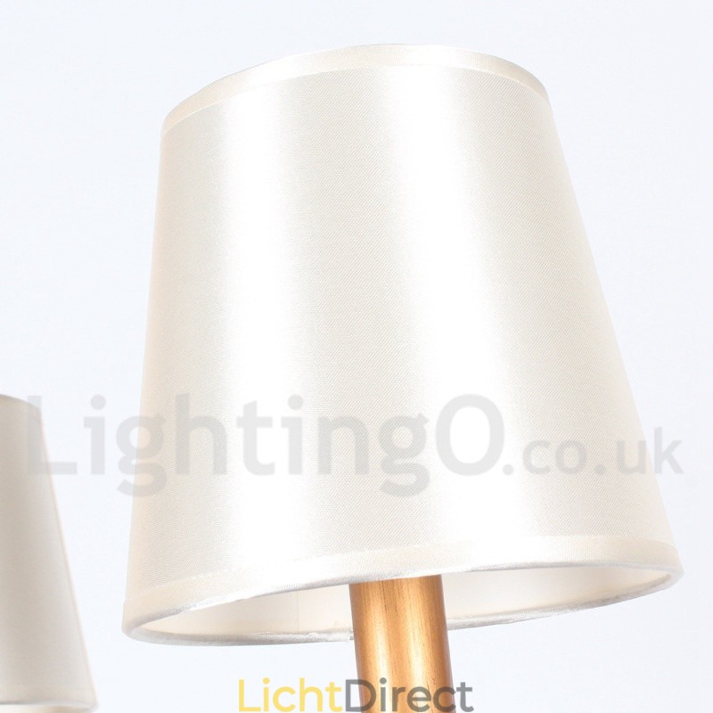 6-lichts kroonluchter in mediterrane stijl met kaarsen