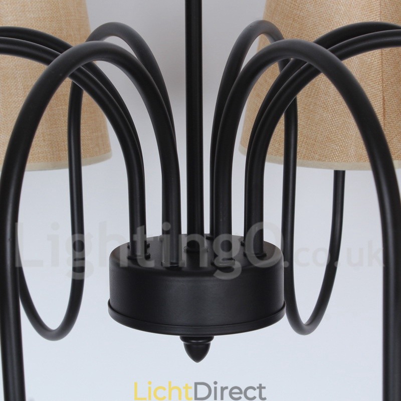 8-lichts moderne rustieke mediterrane stijl kaars-stijl kroonluchter