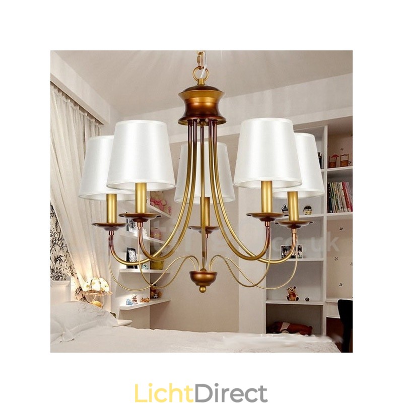 5-lichts rustieke mediterrane stijl moderne eigentijdse kaars-stijl kroonluchter
