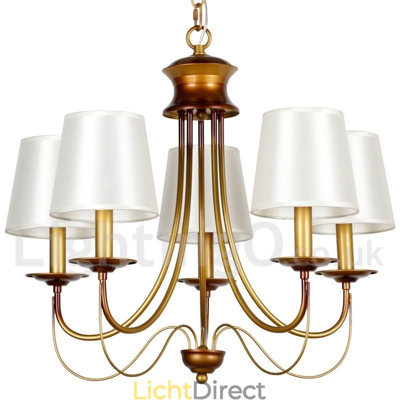 5-lichts rustieke mediterrane stijl moderne eigentijdse kaars-stijl kroonluchter