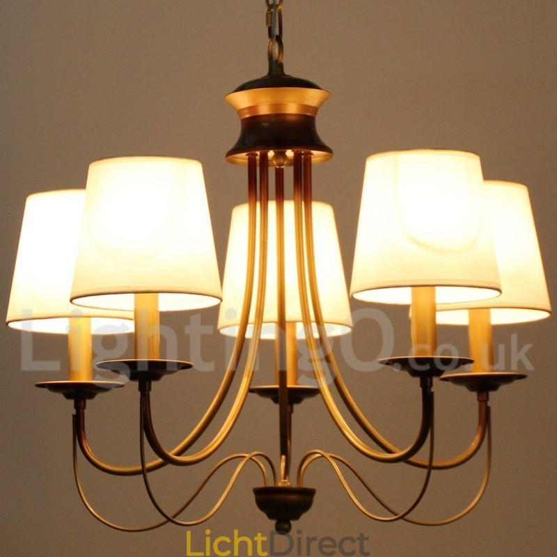 5-lichts rustieke mediterrane stijl moderne eigentijdse kaars-stijl kroonluchter