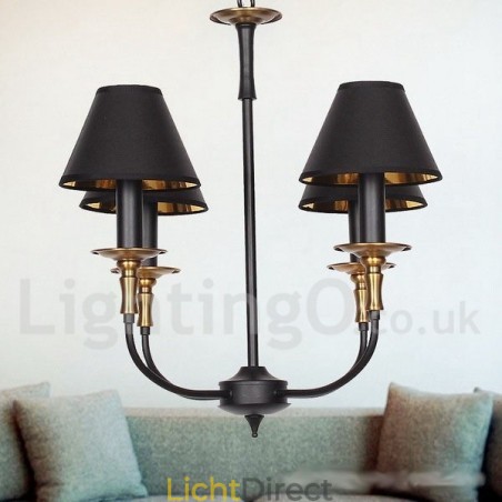 4-lichts retro eigentijdse kaars-stijl kroonluchter 4-lichts retro eigentijdse kaars-stijl kroonluchter