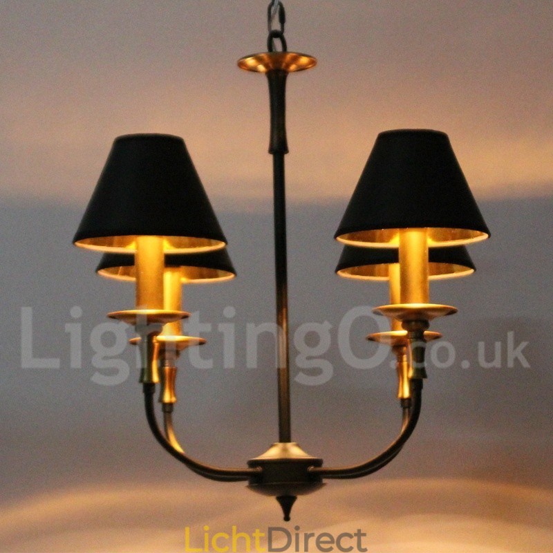 4-lichts retro eigentijdse kaars-stijl kroonluchter