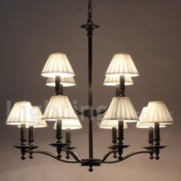 12 Licht Retro Rustieke Grote 2-laags Kaars Stijl Kroonluchter