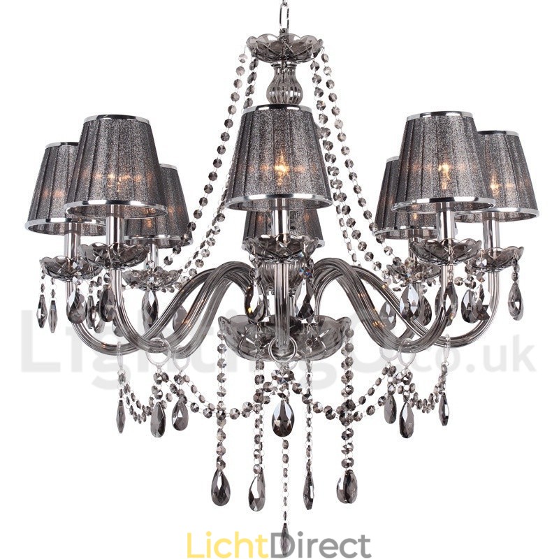 8-lichts K9-kristallen kaars-stijl kroonluchter