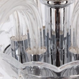 6-lichts moderne K9-kristallen kaars-stijl kroonluchter