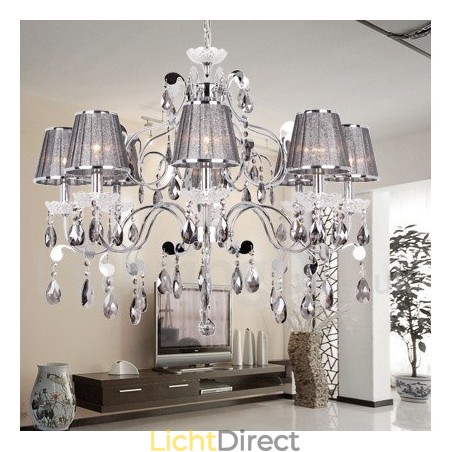 8 Lichtgrijze K9 Kristallen Kaars Stijl Kroonluchter 8 Lichtgrijze K9 Kristallen Kaars Stijl Kroonluchter