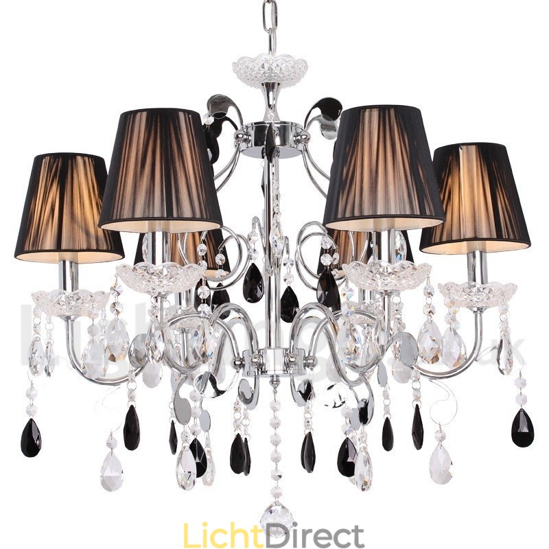 6-lichts moderne K9-kristallen kaars-stijl kroonluchter