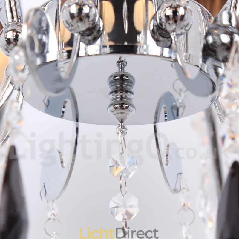 6-lichts moderne K9-kristallen kaars-stijl kroonluchter