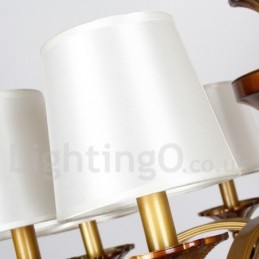 6-lichts retro mediterrane stijl rustieke kaars-stijl kroonluchter