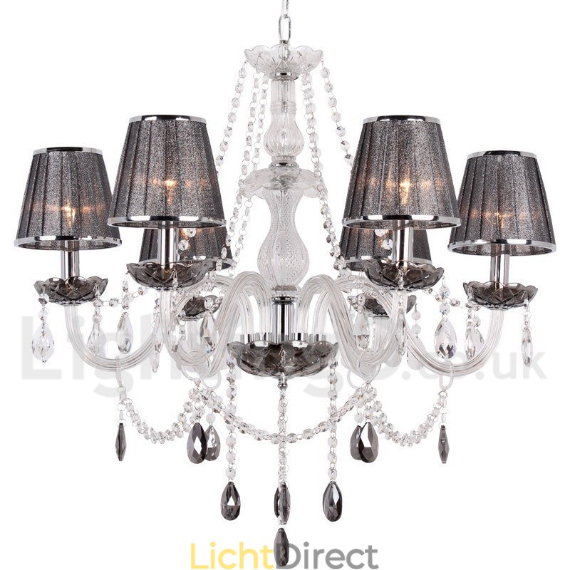 6-lichts K9-kristallen kaars-stijl kroonluchter