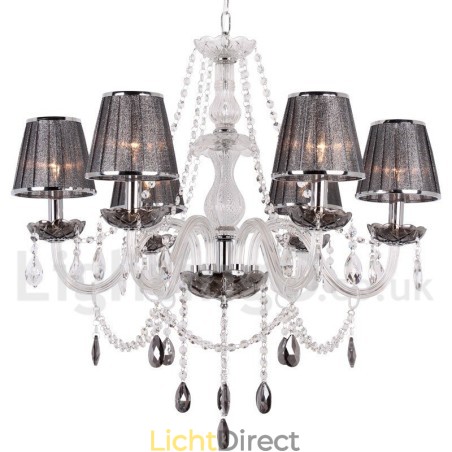 6-lichts K9-kristallen kaars-stijl kroonluchter