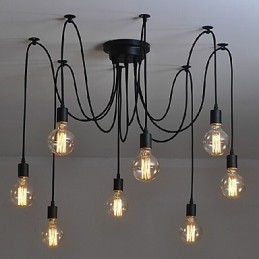 8 lampen kroonluchter hanglamp traditioneel klassiek retro metaal