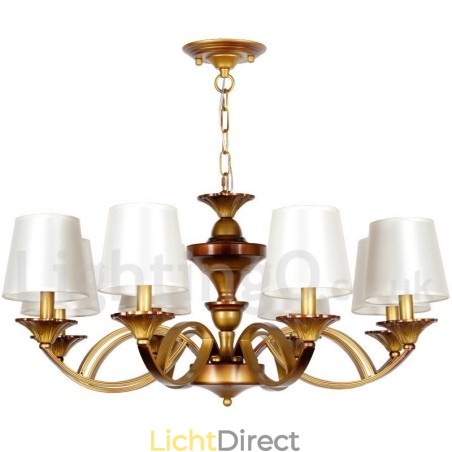 8-lichts retro mediterrane stijl rustieke kaars-stijl kroonluchter
