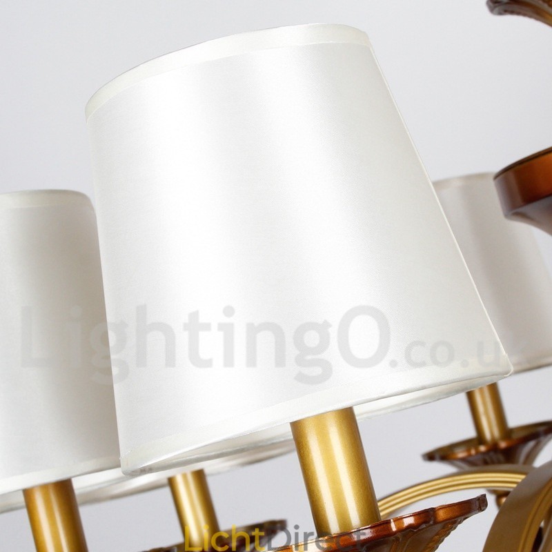 8-lichts retro mediterrane stijl rustieke kaars-stijl kroonluchter