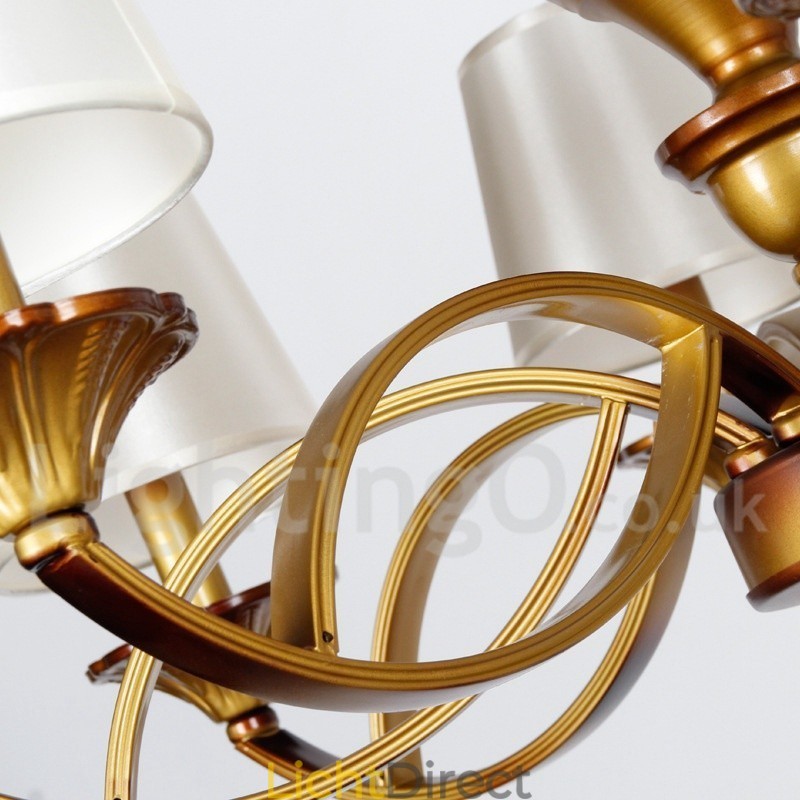 8-lichts retro mediterrane stijl rustieke kaars-stijl kroonluchter