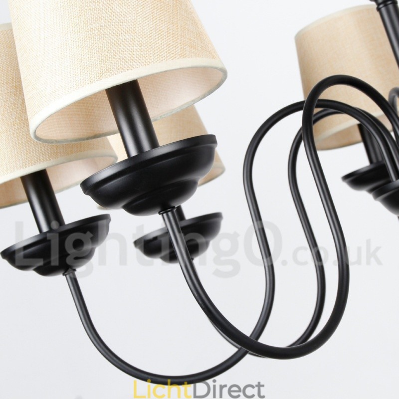 3-lichts rustieke retro eigentijdse kaars-stijl kroonluchter