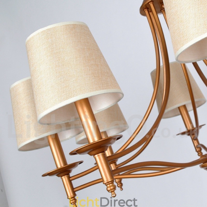 6-lichts rustieke retro mediterrane stijl kaars-stijl kroonluchter