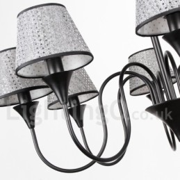 12 Licht Rustieke Moderne Hedendaagse Retro Zwarte Kaars Stijl Kroonluchter