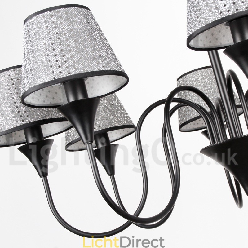 12 Licht Rustieke Moderne Hedendaagse Retro Zwarte Kaars Stijl Kroonluchter