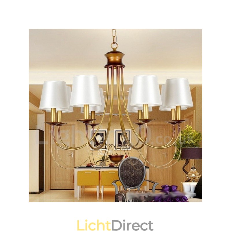 8 Lichts Rustieke Mediterrane Stijl Moderne Hedendaagse Kaars Stijl Kroonluchter