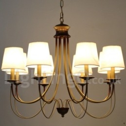 8 Lichts Rustieke Mediterrane Stijl Moderne Hedendaagse Kaars Stijl Kroonluchter
