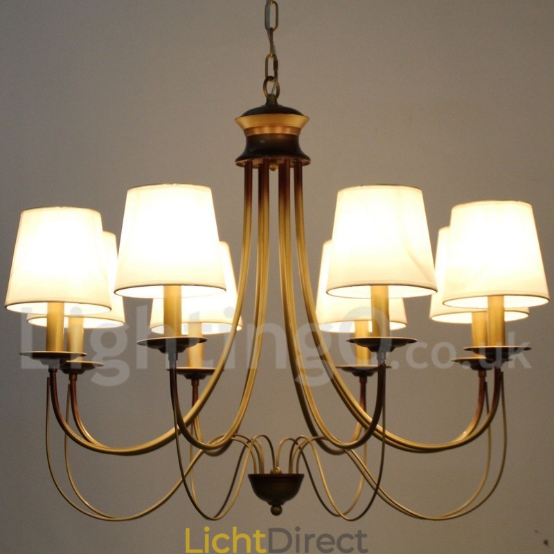 8 Lichts Rustieke Mediterrane Stijl Moderne Hedendaagse Kaars Stijl Kroonluchter