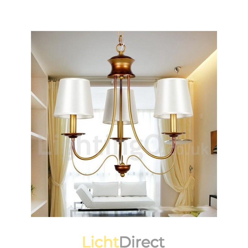 3-lichts rustieke mediterrane stijl moderne eigentijdse kaars-stijl kroonluchter