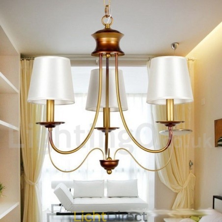 3-lichts rustieke mediterrane stijl moderne eigentijdse kaars-stijl kroonluchter